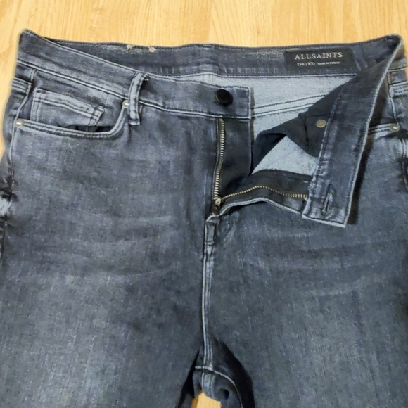 All Saints Eve Skinny Grey Jeans Mid Rise - Picture 7 of 8